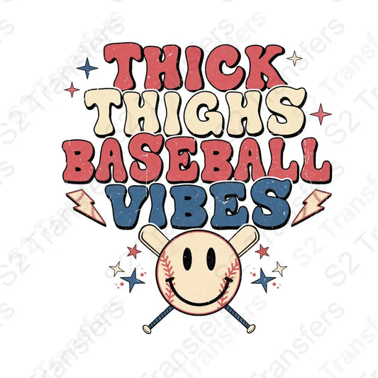Thick Thighs Baseball Vibes