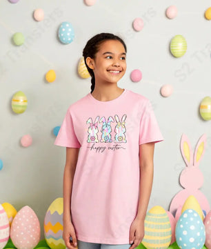 Three Pastel Bunnies - DTF Transfer DTF Transfer