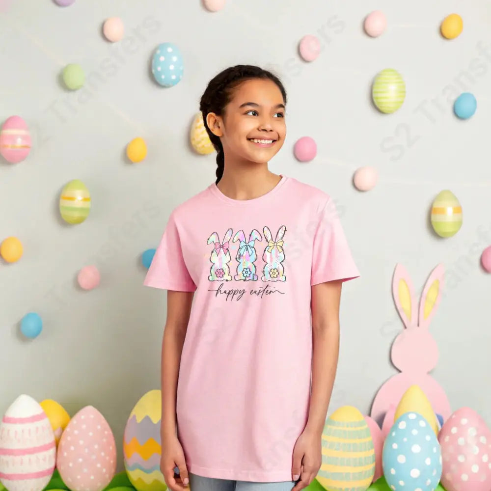 Three Pastel Bunnies - DTF Transfer DTF Transfer