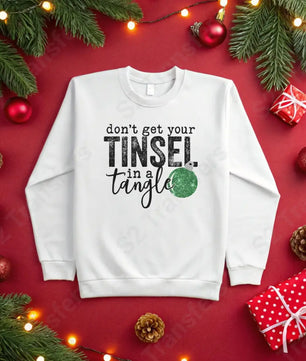 Tinsel In A Tangle Green - DTF Transfer DTF Transfer