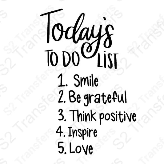 Todays To Do List