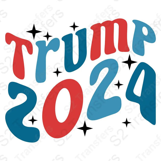 Trump 2024 Wavy Red & Blue