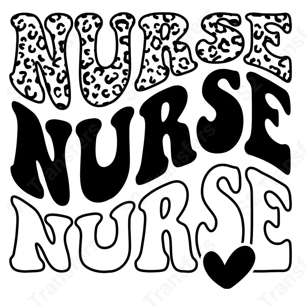 Wavy Nurse Black - DTF Transfer DTF Transfer
