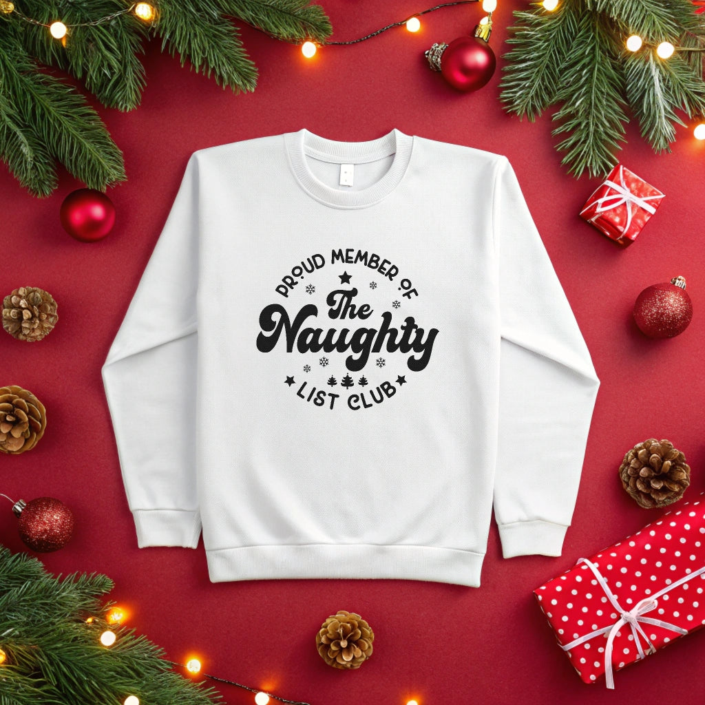 Proud Member Of The Naughty List Club Black - DTF Transfer